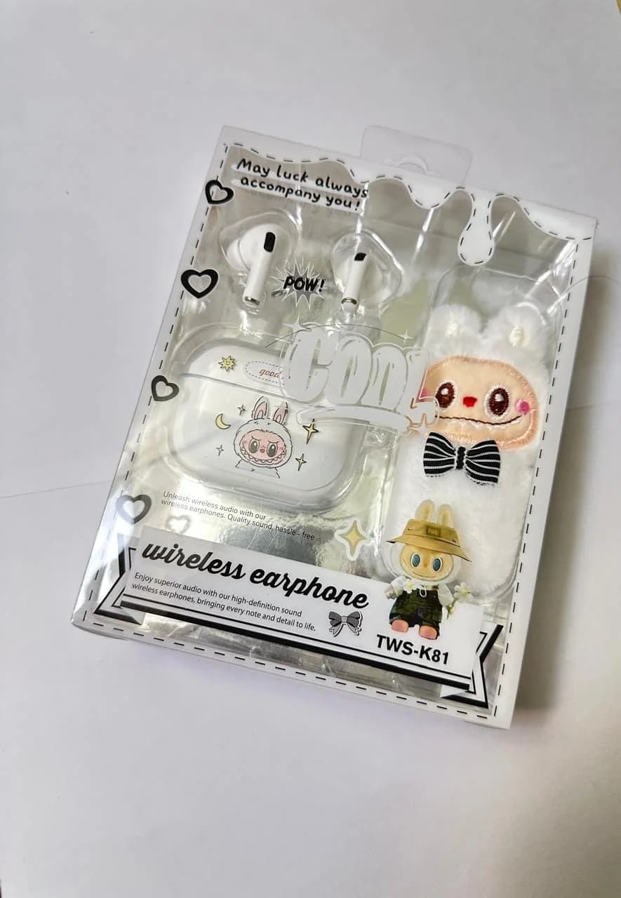 TWS-K81 Earbuds with Labubu Doll Gift Set